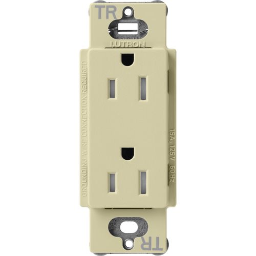 Lutron Claro 15 A tamper-resistant duplex receptacle in Sage
