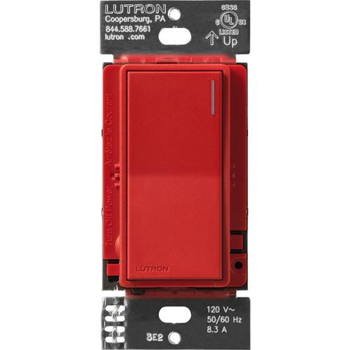 Lutron Sunnata switch in Signal Red