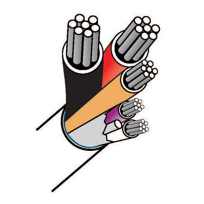 Lutron GRAFIK 6-Conductor Control Cable, Non-Plenum Rated (GRX-CBL-46L-500)
