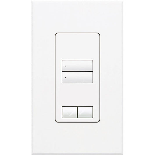 Lutron GRAFIK 2-Button Keypad, White (QSWS2-2BRLI-WH)