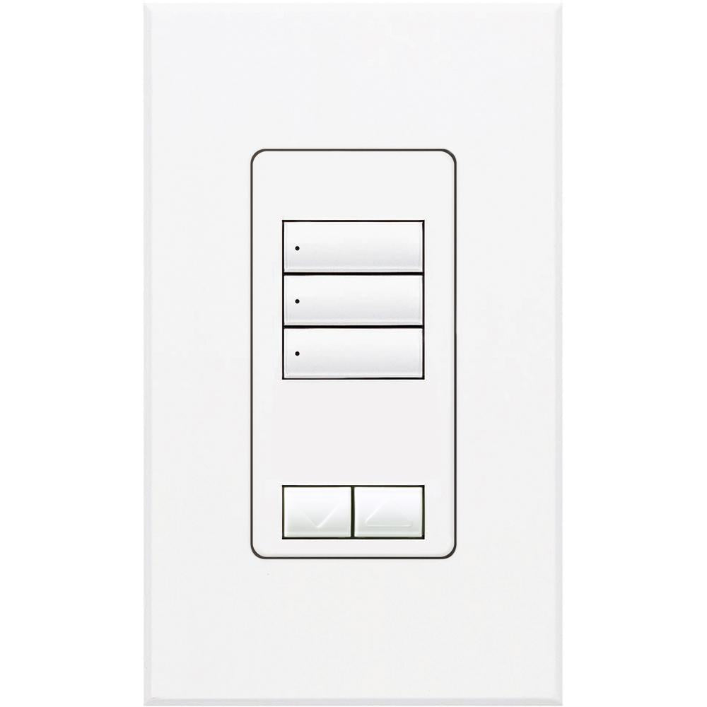 Lutron GRAFIK 3-Button Keypad, White (QSWS2-3BRLI-WH)