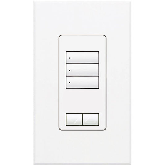 Lutron GRAFIK 3-Button Keypad, White (QSWS2-3BRLI-WH)