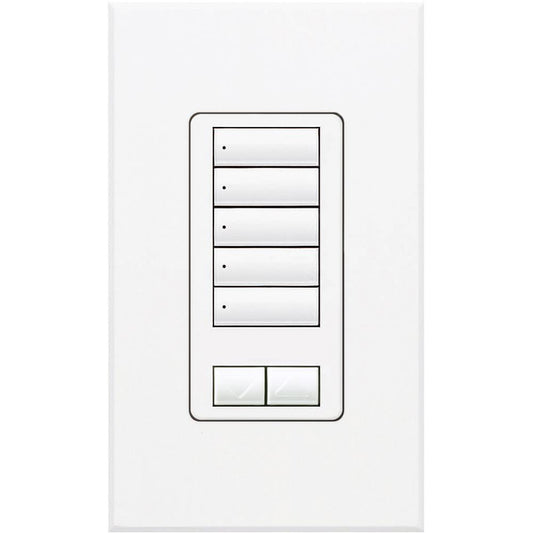Lutron GRAFIK 5-Button Keypad, White (QSWS2-5BRLI-WH)