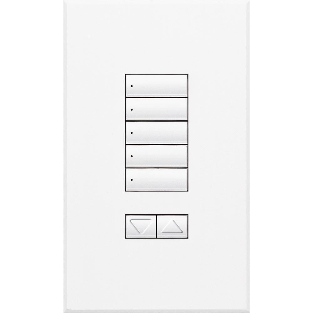 Lutron GRAFIK 5-Button Keypad, White (QSWS2-5BRLN-WH)
