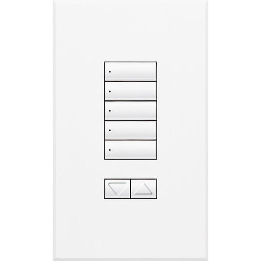 Lutron GRAFIK 5-Button Keypad, White (QSWS2-5BRLN-WH)