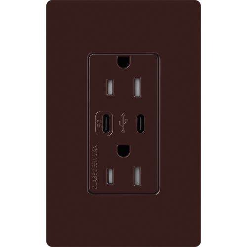 Lutron CAR-15-CCTR-BR USB Receptacle
