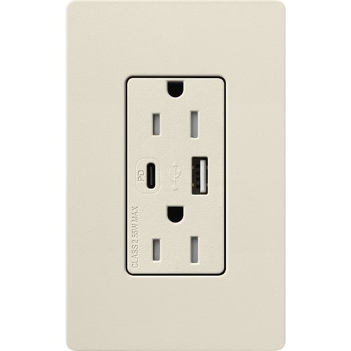 Lutron SCR-15-ACTR-PM USB Receptacle