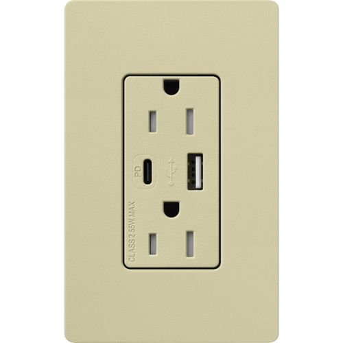 Lutron SCR-15-ACTR-SA USB Receptacle