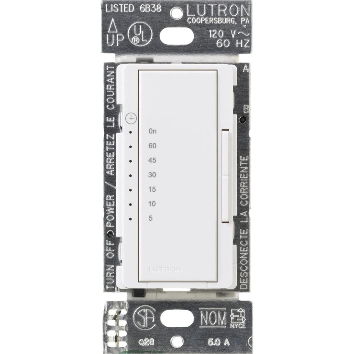Lutron Maestro timer switch in White