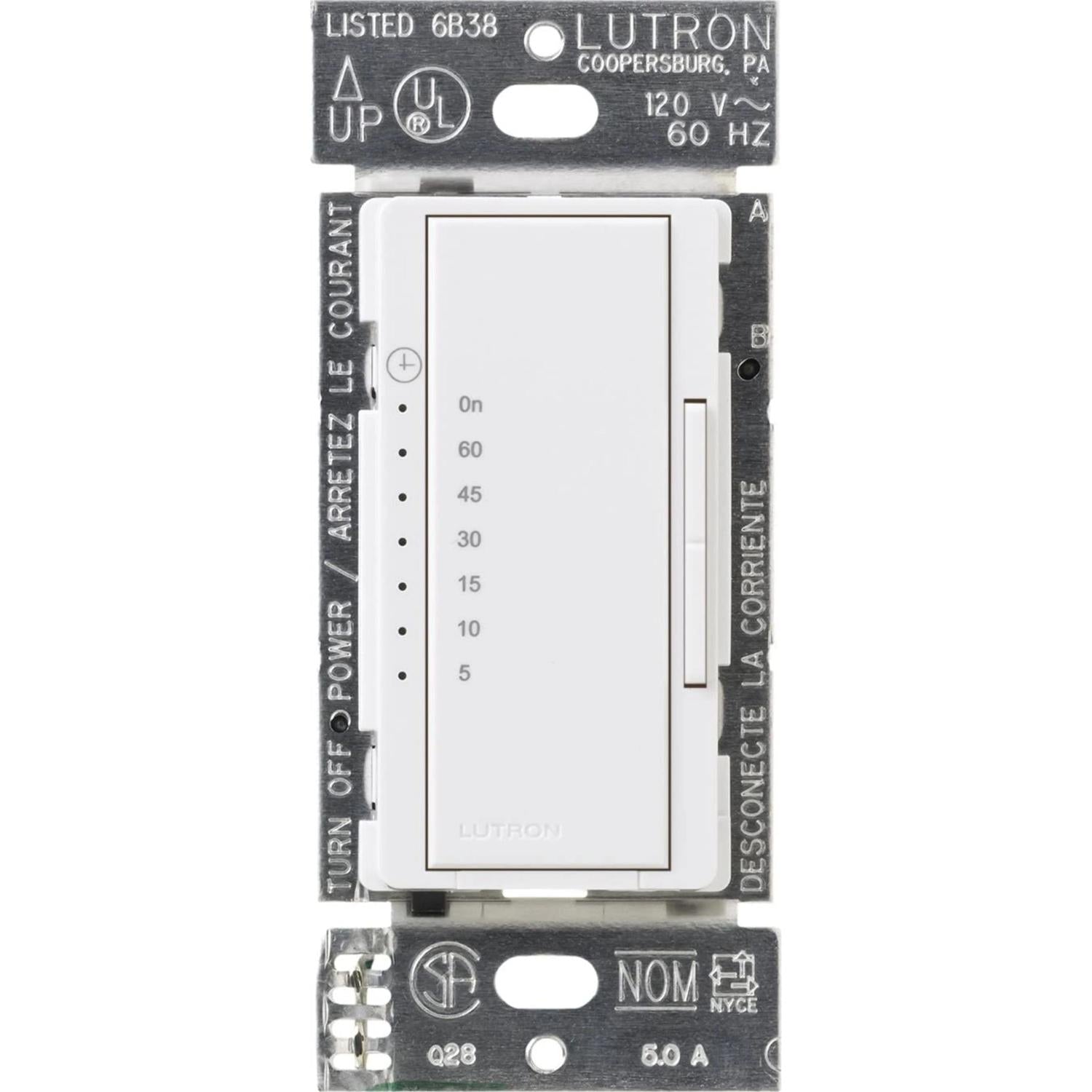 Lutron Maestro timer switch in White