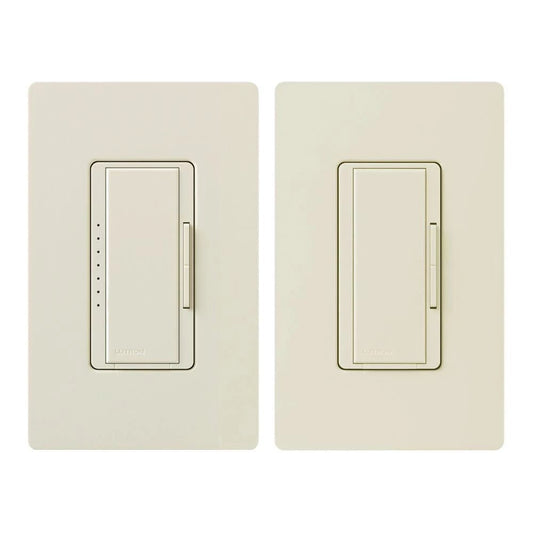 Lutron Maestro LED+ dimmer switch in Light Almond