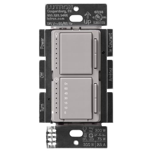 Lutron Maestro LED+ dimmer switch in Gray