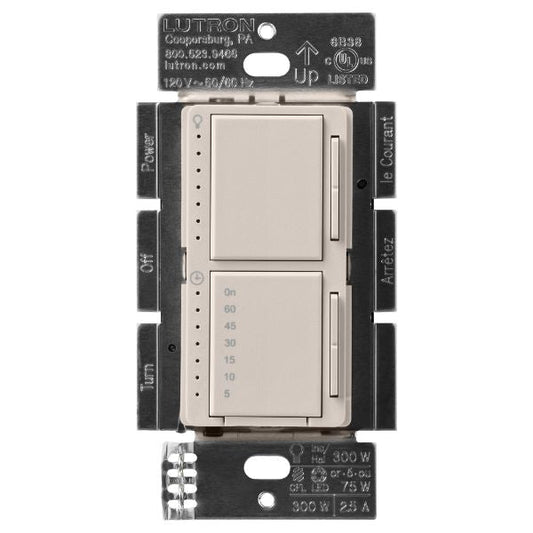 Lutron Maestro LED+ dimmer switch in Taupe