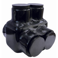 Morris 97121 Black Insulated 2-Conductor Connector, Dual Side Entry