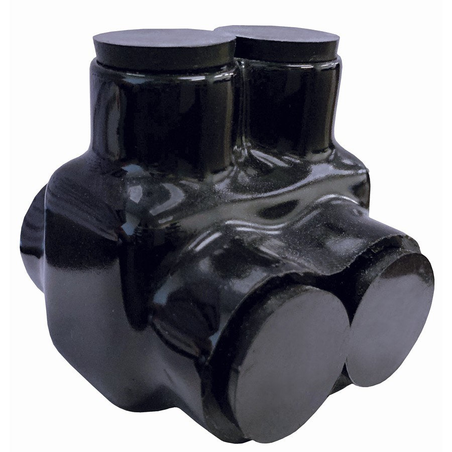 Morris 97122 Black Insulated 2-Conductor Connector, Dual Side Entry