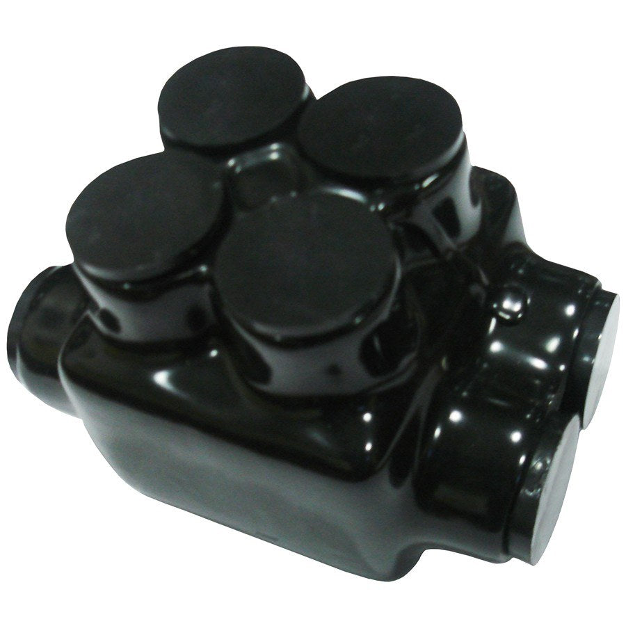 Morris 97125 Black Insulated 2-Conductor Connector, Dual Side Entry