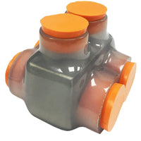 Morris 97332 Clear Insulated 2-Conductor Connector, Dual Side Entry