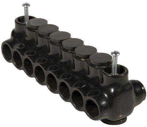 Morris 97836 Black Insulated Connector, Dual Side Entry, Mountable