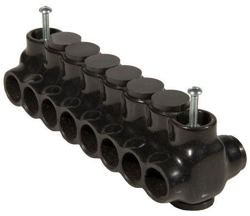 Morris 97866 Black Insulated Connector, Dual Side Entry, Mountable