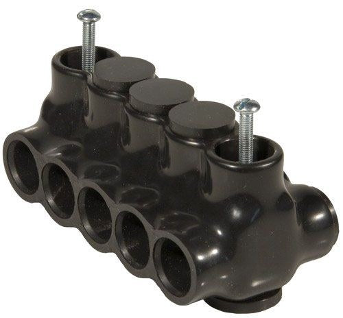 Morris 97873 Black Insulated Connector, Dual Side Entry, Mountable