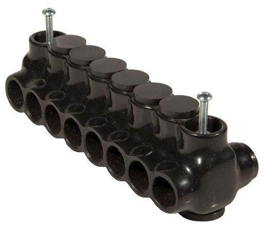 Morris 97876 Black Insulated Connector, Dual Side Entry, Mountable