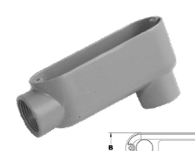 Morris 14059 Aluminum Rigid Conduit Body LB Type, Threaded