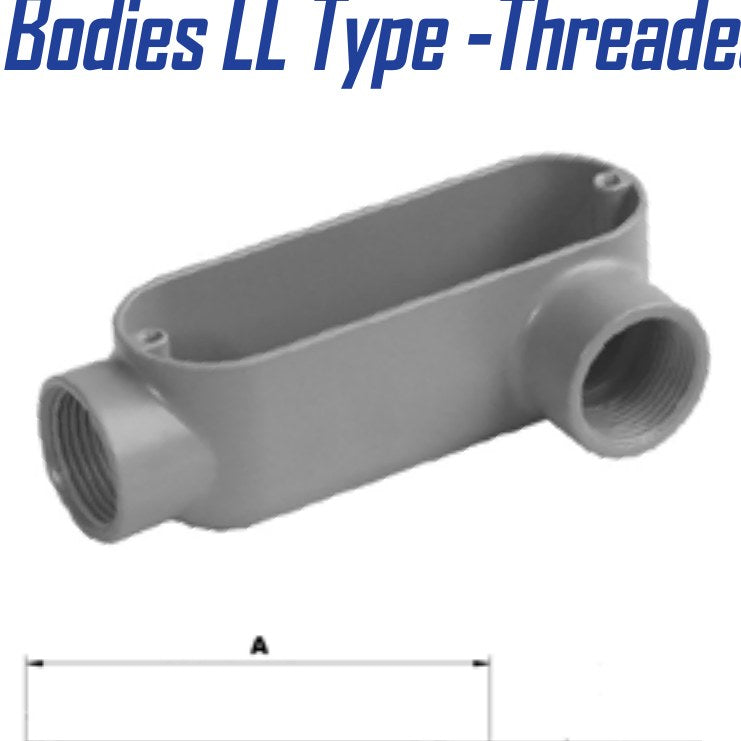 Morris 14119 Aluminum Rigid Conduit Body LL Type, Threaded