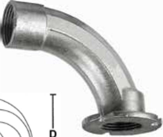 Morris 14425 90° Malleable Concrete Slab Insert For Threaded Rigid Conduit
