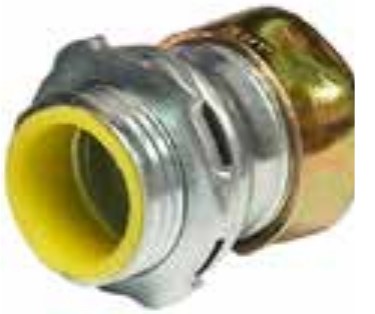 Morris 14989 Steel EMT Rain Tight Compression Connectors-Insulated Throat