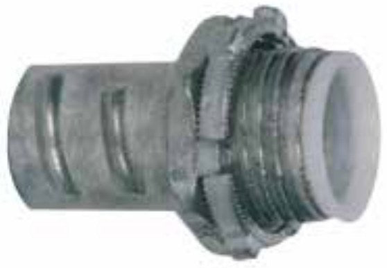 Morris 15083 Screw-In Connector Insulated Throat For Greenfield/Flex Conduit