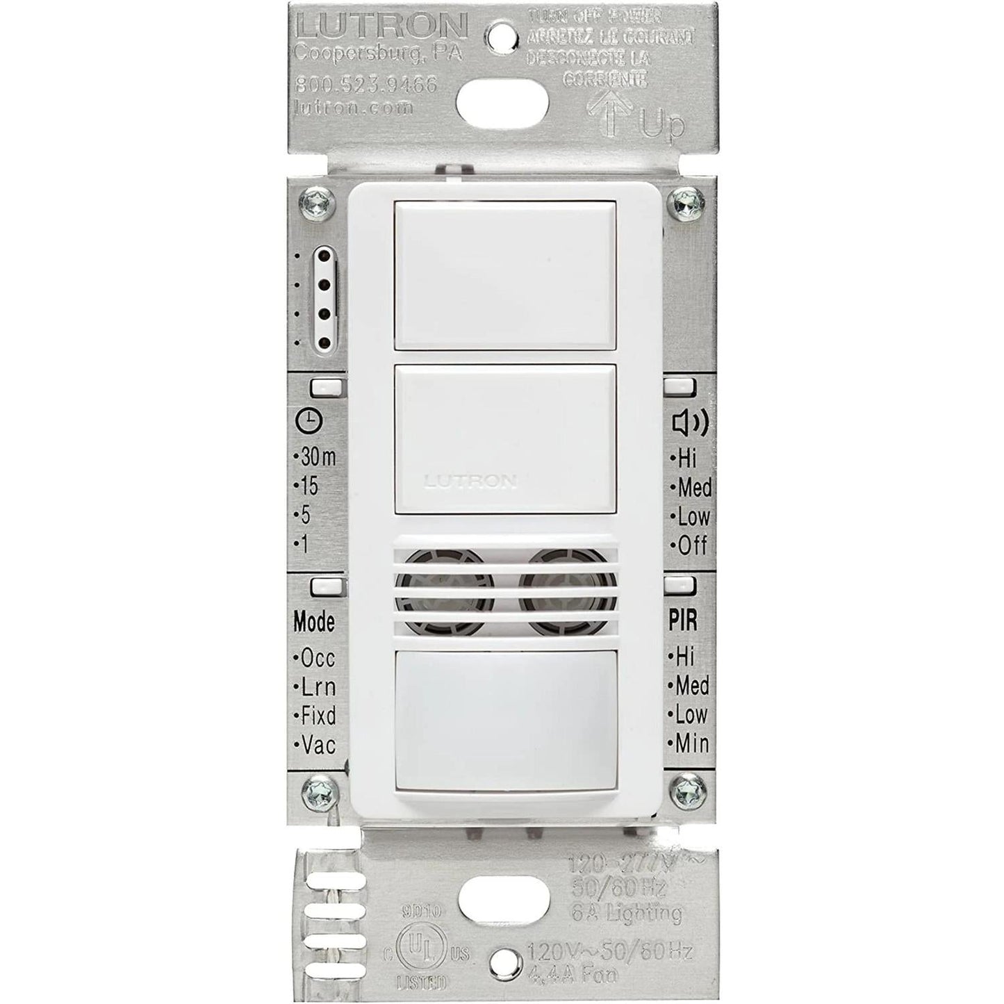 Lutron Maestro dual-tech occupancy sensor switch in White