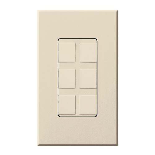 Lutron Nova T wall plate in Light Almond