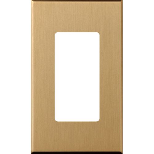 Lutron Nova T wall plate in Satin Brass