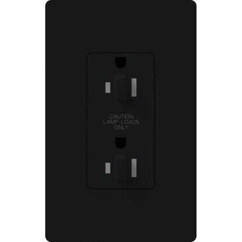Lutron Architectural 15 A tamper-resistant duplex receptacle in Black