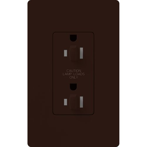 Lutron Architectural 15 A tamper-resistant duplex receptacle in Brown