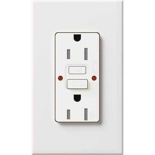 Lutron Architectural GFCI receptacle in White