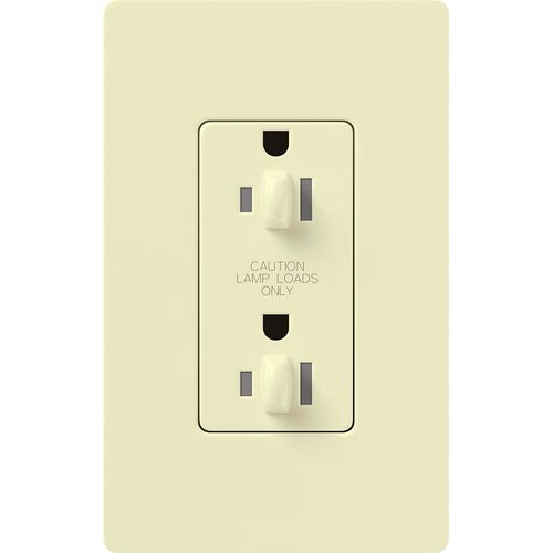 Lutron Architectural 20 A tamper-resistant duplex receptacle in Almond