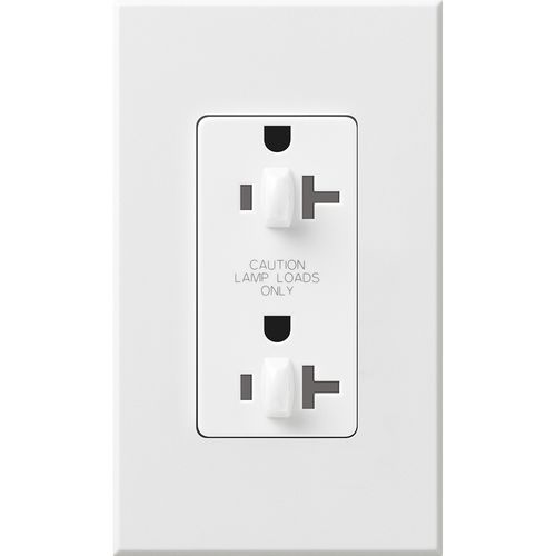 Lutron Architectural 20 A tamper-resistant duplex receptacle in White