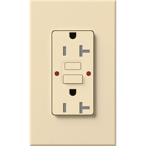 Lutron Architectural GFCI receptacle in Beige