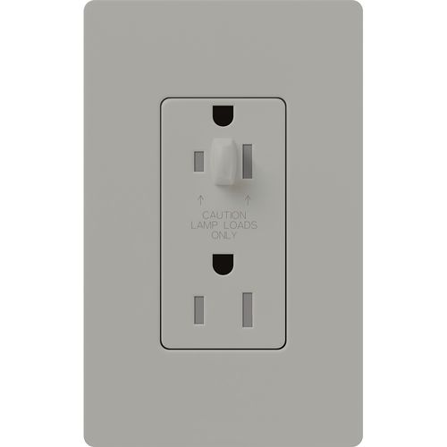 Lutron Architectural 20 A tamper-resistant duplex receptacle in Gray