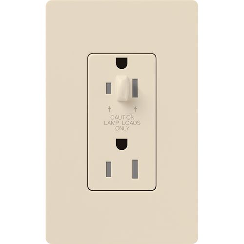 Lutron Architectural 20 A tamper-resistant duplex receptacle in Light Almond
