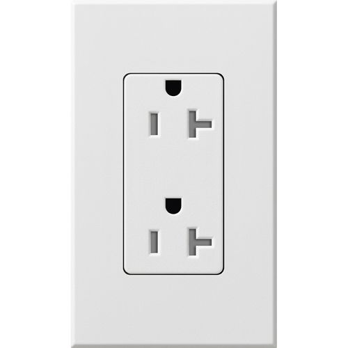 Lutron Architectural 20 A tamper-resistant duplex receptacle in White