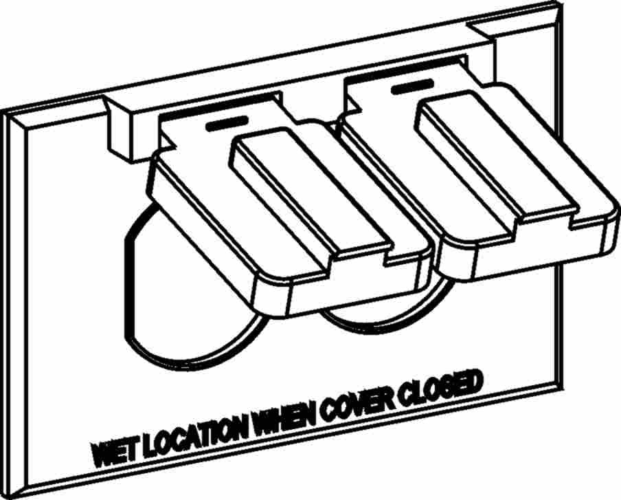 Orbit 1-Gang Duplex Weatherproof Cover White 1C-DH-W - SKU 1CDHW