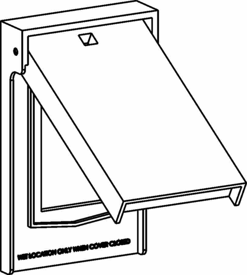 Orbit 1-Gang White GFCI/Decorator Weatherproof Cover Vertical 1CP-GV-W - SKU 1CPGVW