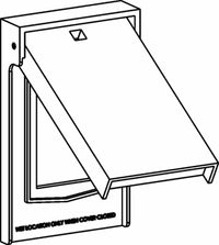 Orbit 1-Gang White GFCI/Decorator Weatherproof Cover Vertical 1CP-GV-W - SKU 1CPGVW