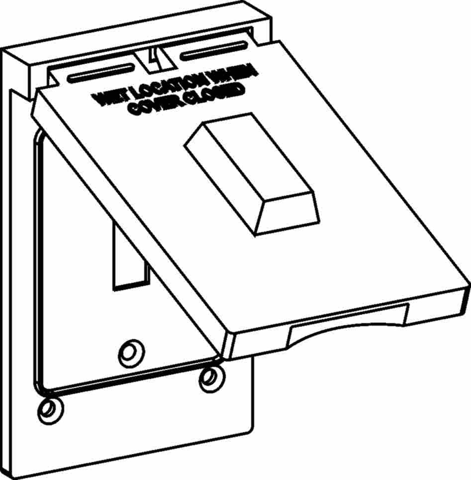 Orbit 1-Gang Gray Toggle Switch Weatherproof Cover 1C-TS - SKU 1CTS
