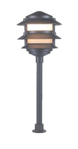Orbit 3TIER Incand. Clear Pagoda Light Blk 2033CBK