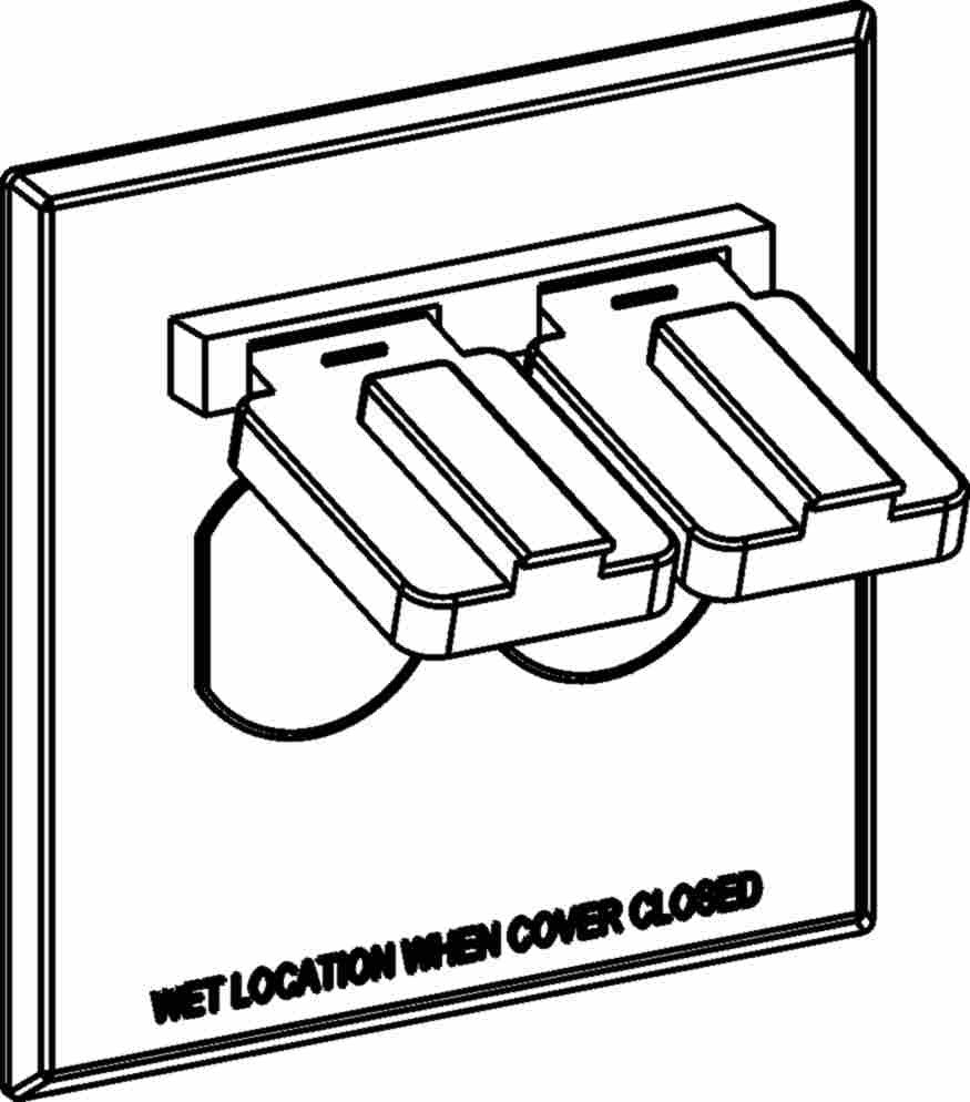 Orbit 2-Gang Weatherproof Duplex Cover 2C-DH - SKU 2CDH