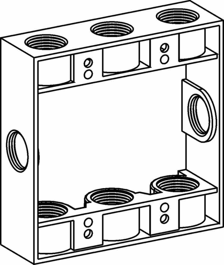 Orbit 2-Gang Weatherproof Extension Ring 8 Hub 1/2 in hub size 1 in Deep 2EXB50-8 - SKU 2EXB508