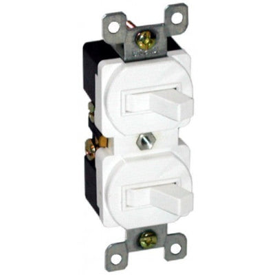 Orbit 15A Single-Pole Stack Toggle Switch Ivory 2TS15-I - SKU 2TS15I